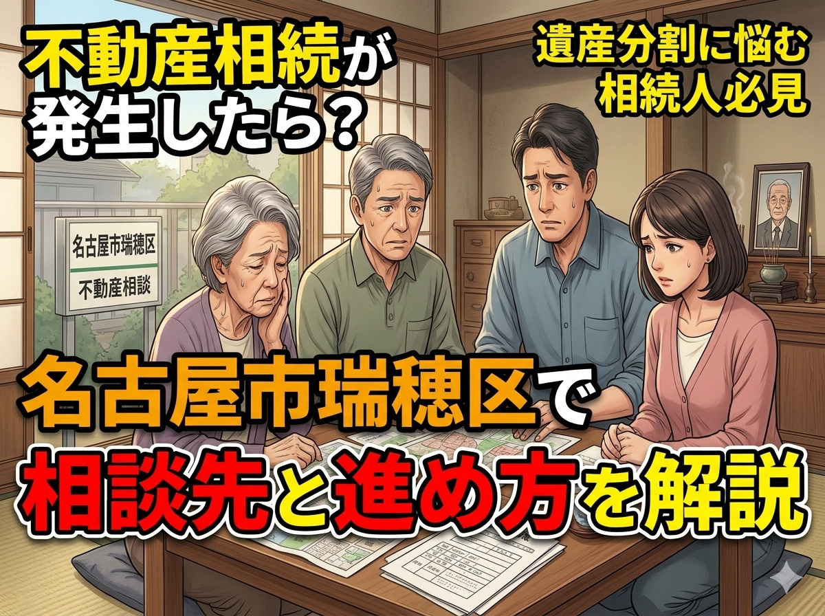 名古屋市瑞穂区で不動産相続が発生したら? 遺産分割に悩む相続人の相談先と進め方を解説の画像