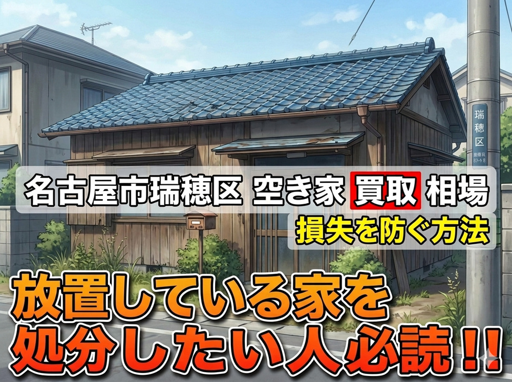 名古屋市瑞穂区の空き家どうする？買取相場を知り損失を防ぐ方法の画像