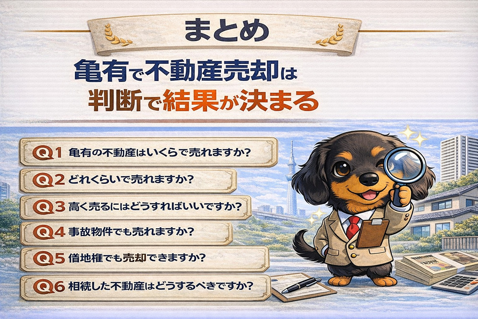 亀有の不動産売却は判断が重要まとめ