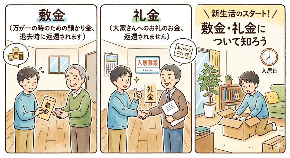 敷金・礼金って何？わかりやすく解説｜初めての賃貸でも安心の画像