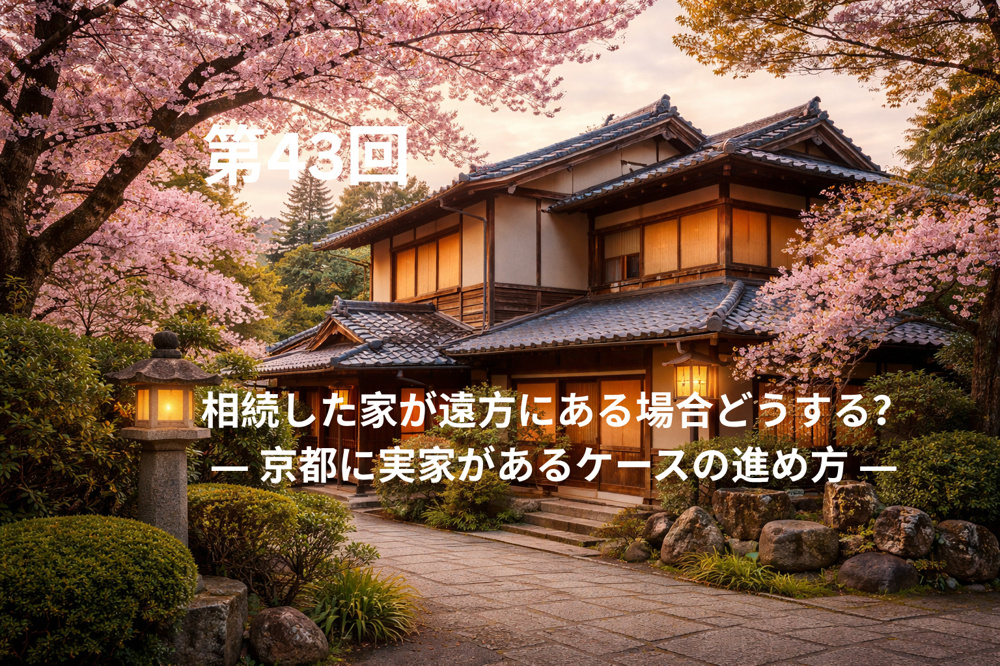 相続した家が遠方にある場合どうする？  ― 京都に実家があるケースの進め方 ―の画像