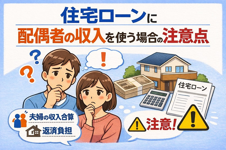 住宅ローンに配偶者の収入を使う場合の注意点の画像