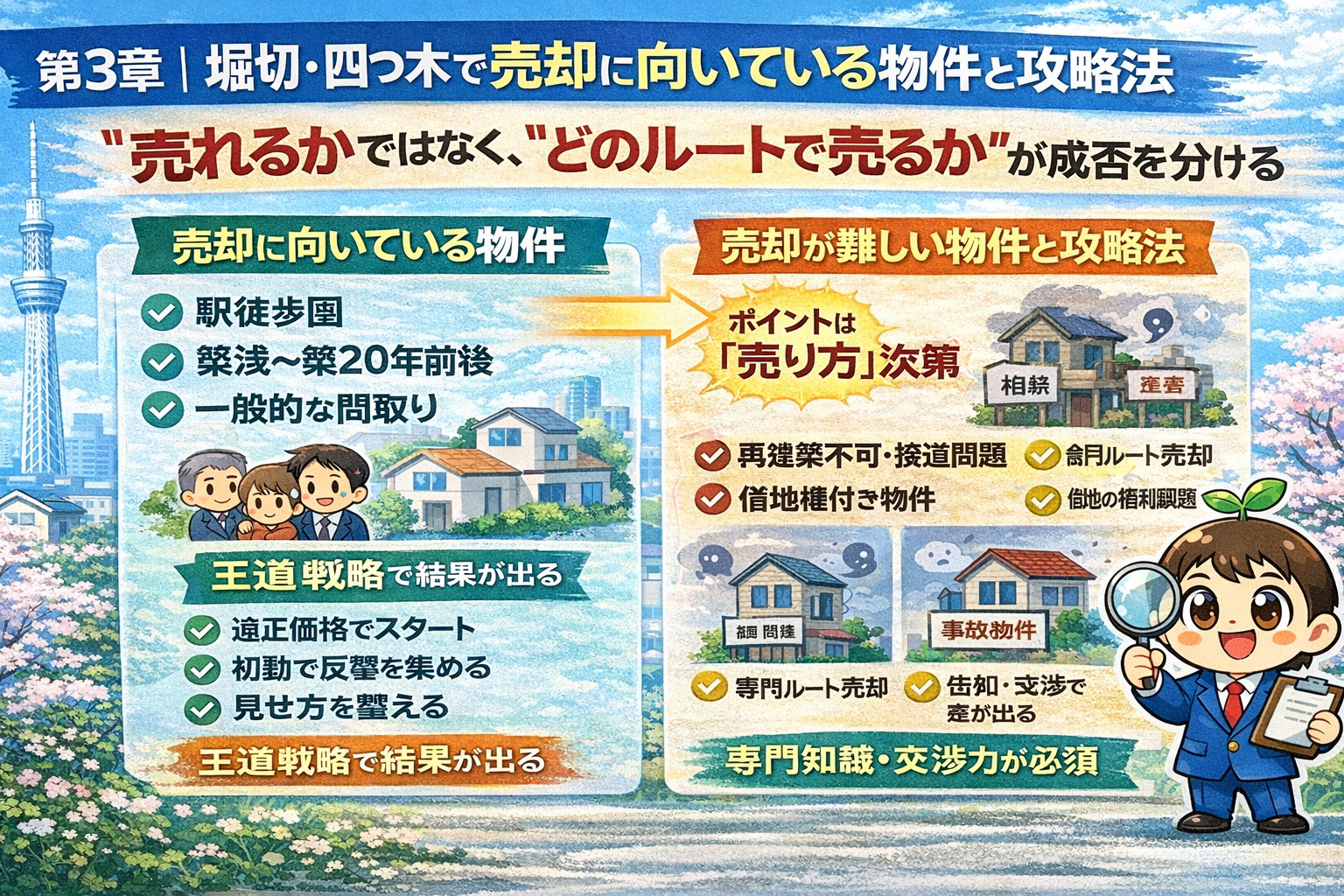 堀切・四つ木で売却に向いている物件と攻略法