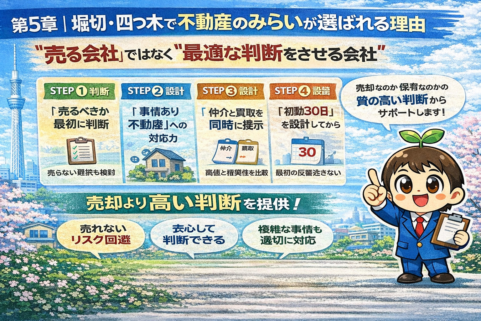 堀切・四つ木で不動産のみらいが選ばれる理由