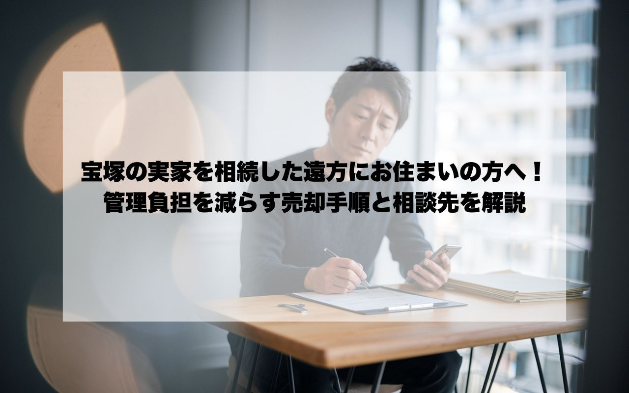 宝塚の実家を相続した遠方にお住まいの方へ！管理負担を減らす売却手順と相談先を解説の画像