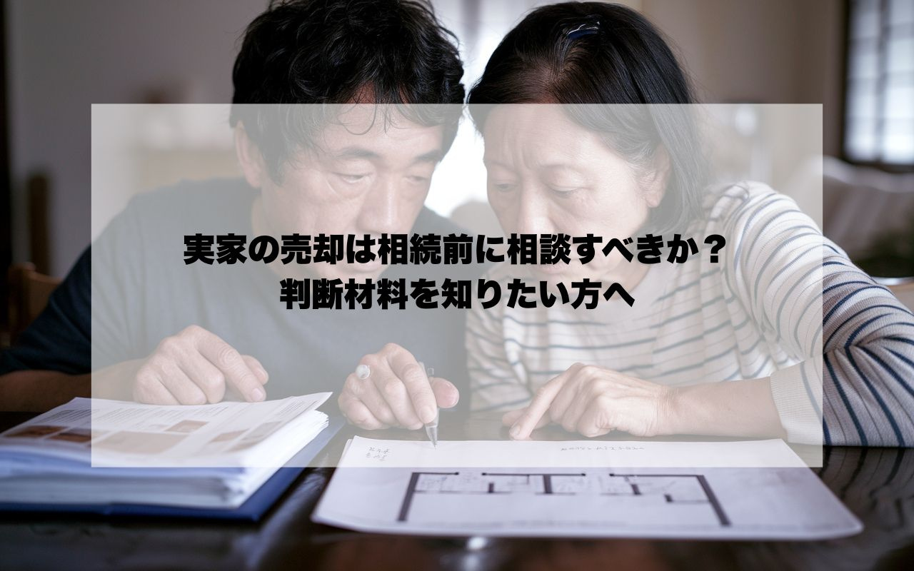 実家の売却は相続前に相談すべきか？判断材料を知りたい方への画像