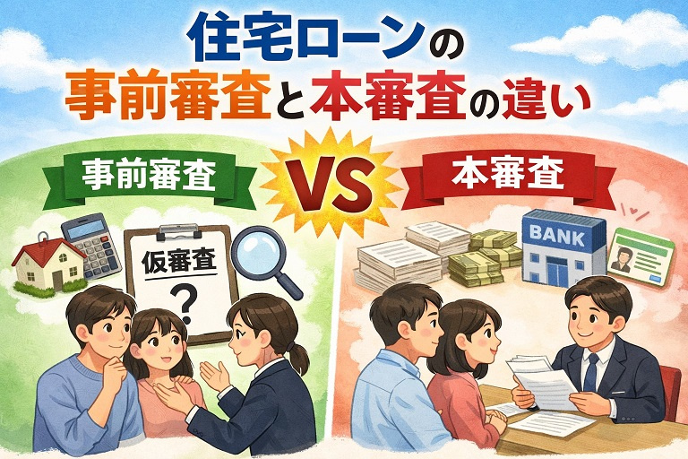 住宅ローンの事前審査と本審査の違いの画像