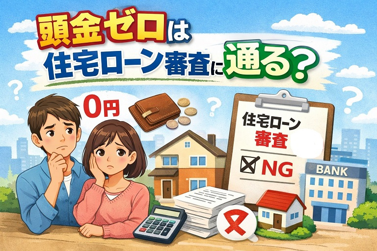 頭金ゼロは住宅ローン審査に通る？の画像