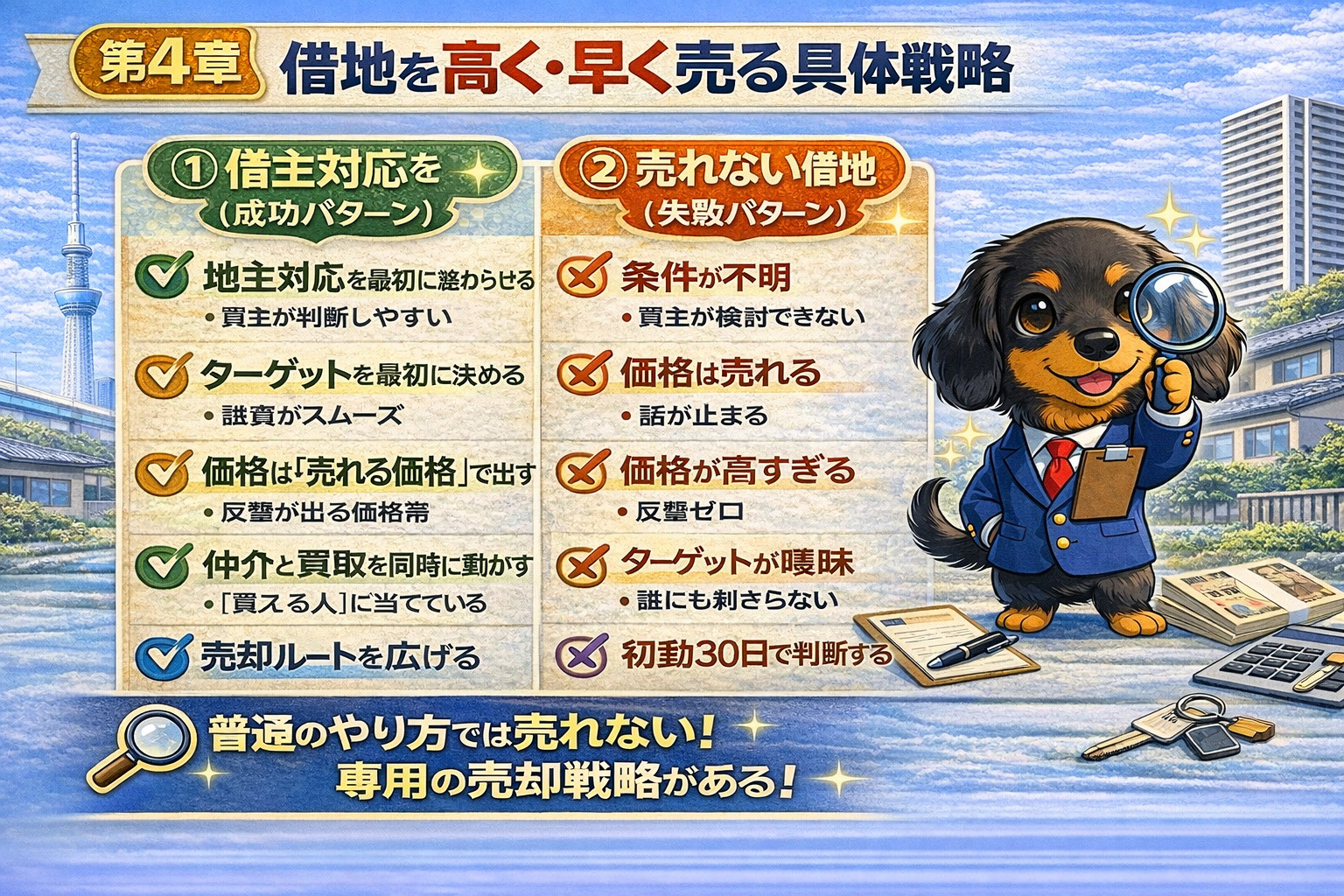 借地を高く早く売る戦略