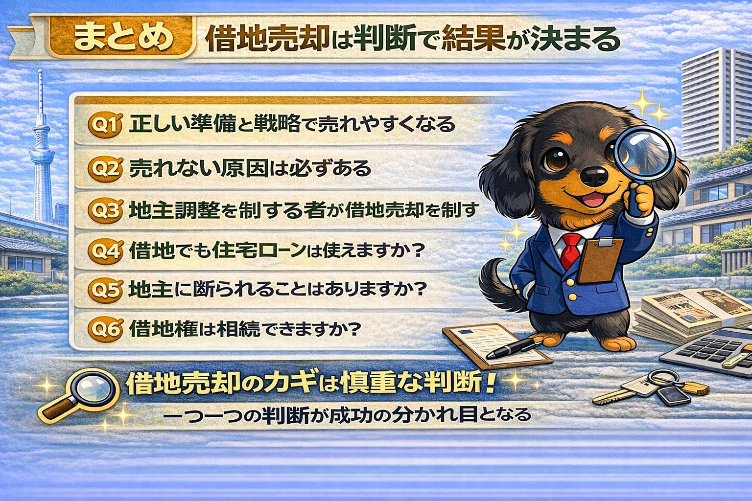 借地売却は判断で結果が決まるまとめ