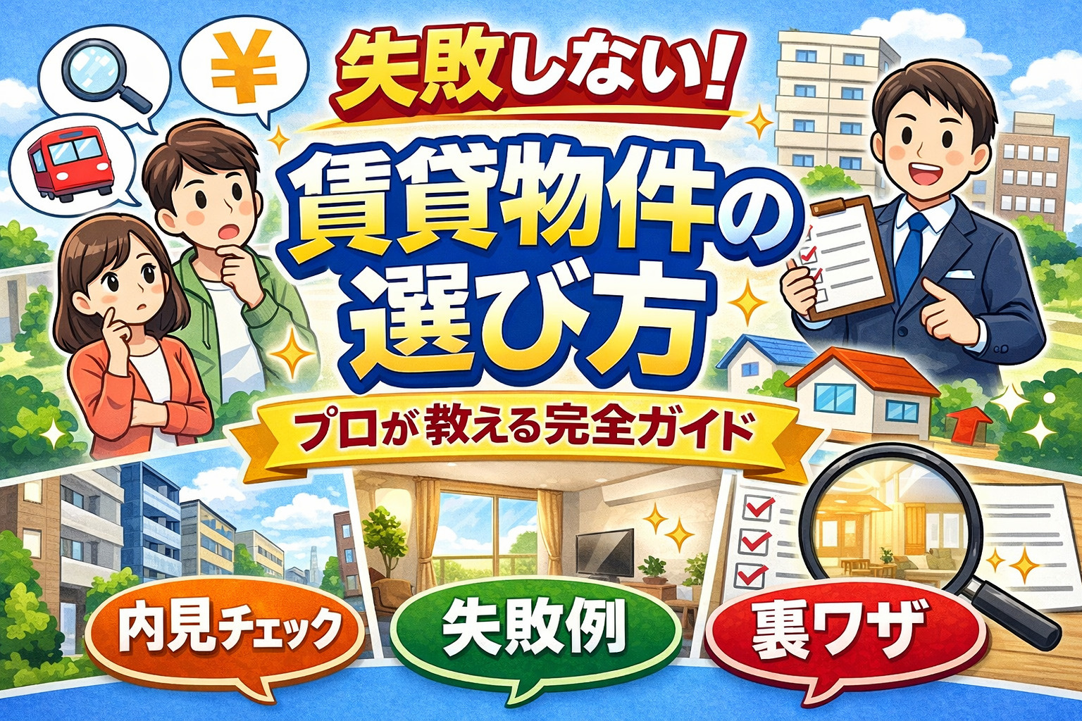 【2026年最新版】失敗しない賃貸物件の選び方｜内見チェック・NG例・プロの裏ワザ完全ガイドの画像