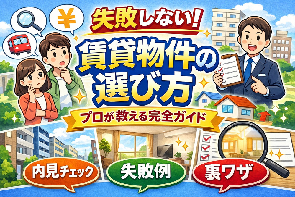 【2026年最新版】失敗しない賃貸物件の選び方｜内見チェック・NG例・プロの裏ワザ完全ガイドの画像