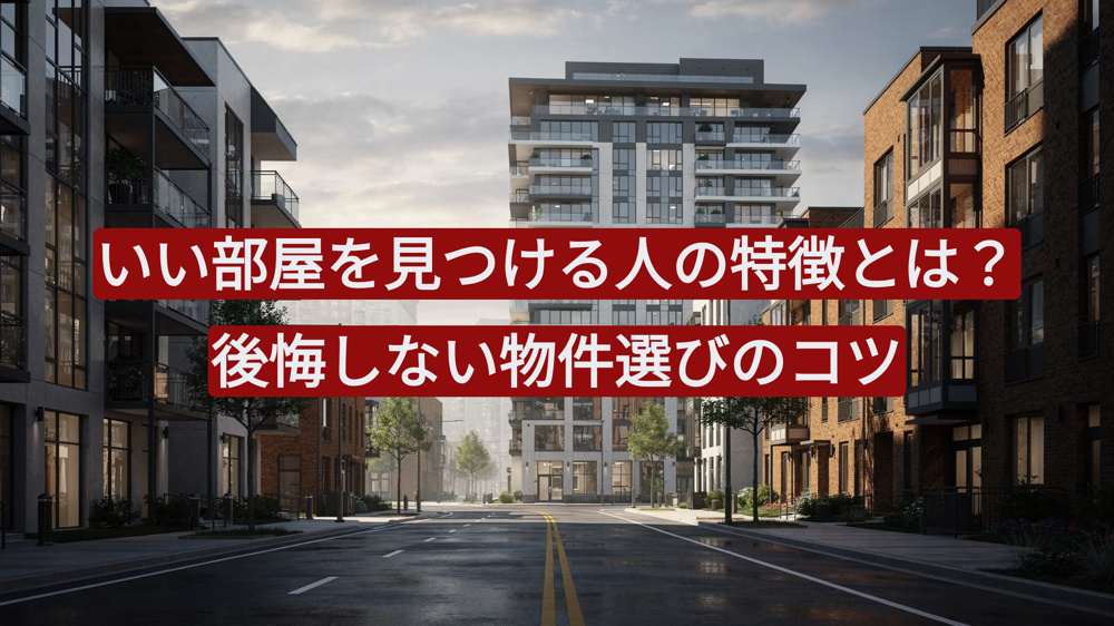 【天満 賃貸】いい部屋を見つける人の特徴とは？後悔しない物件選びのコツの画像