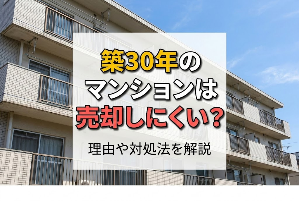 築30年のマンションは売却しにくい？理由や対処法を解説の画像