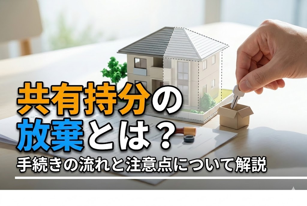 共有持分の放棄とは？手続きの流れと注意点について解説