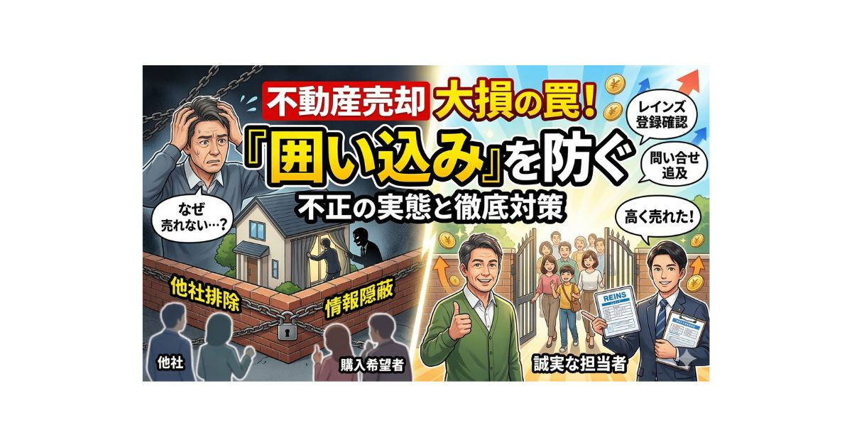 【要注意】不動産売却の囲い込みとは？知らないと損する仕組みと防ぐ方法を徹底解説の画像