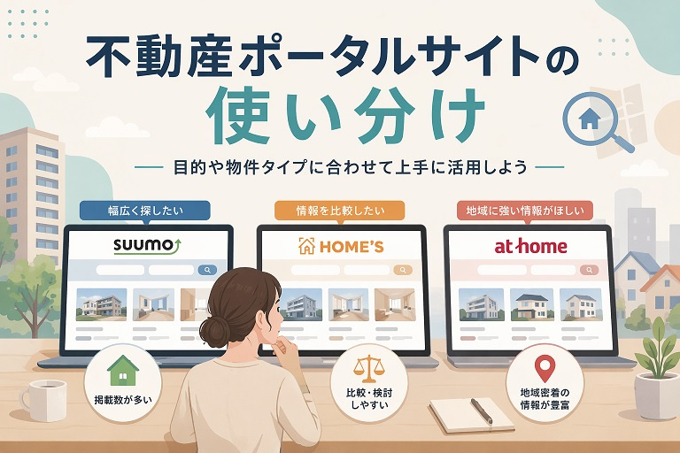 ポータルサイトの使い分けの画像