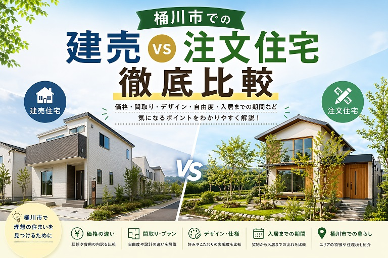桶川市での建売 vs 注文住宅 徹底比較の画像