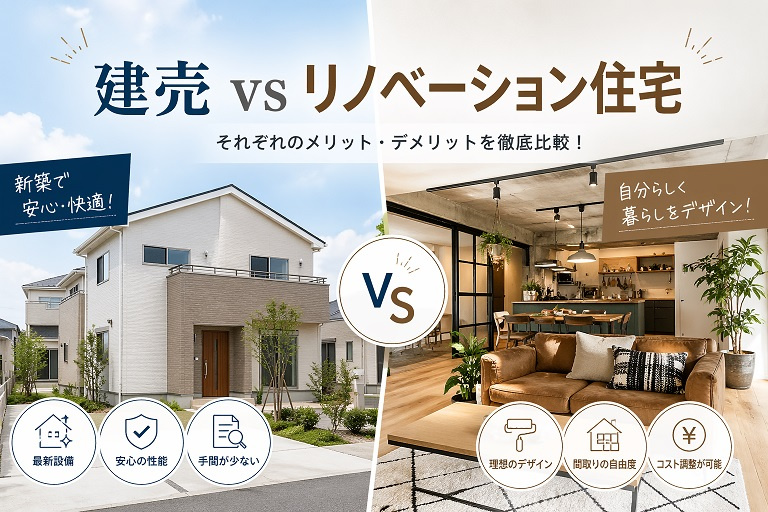 建売 vs リノベーション住宅の画像