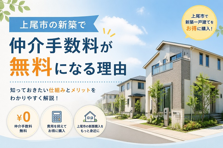 上尾市の新築で仲介手数料が無料になる理由の画像