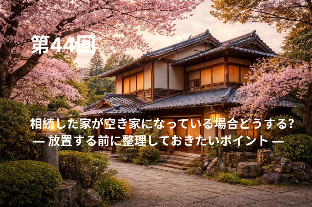 相続した家が空き家になっている場合どうする？  ― 放置する前に整理しておきたいポイント ―の画像