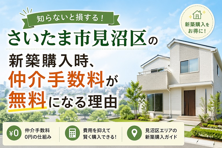 さいたま市見沼区の新築で仲介手数料が無料になる理由の画像