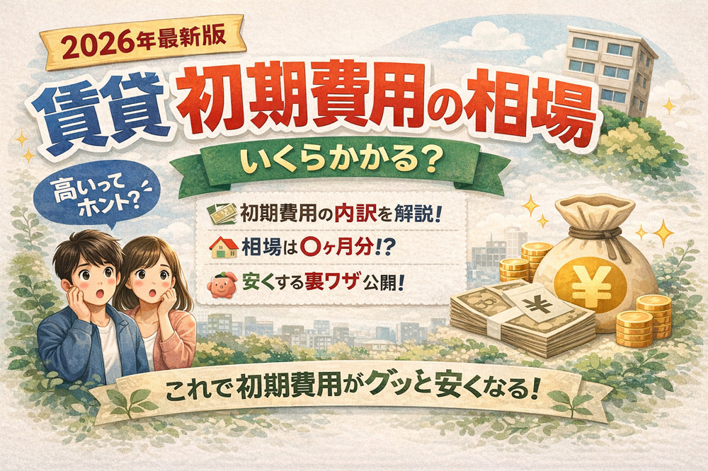 【2026年版】賃貸の初期費用はいくら？相場・内訳・安くするコツを完全解説の画像