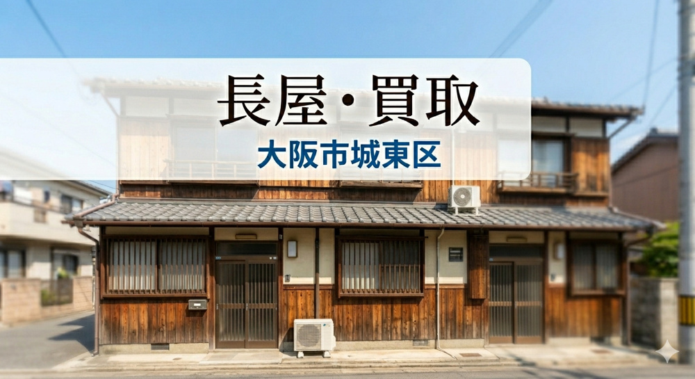 大阪市城東区で長屋売却を検討中の方へ！再建築不可でも不動産買取で安心の売却方法を解説の画像