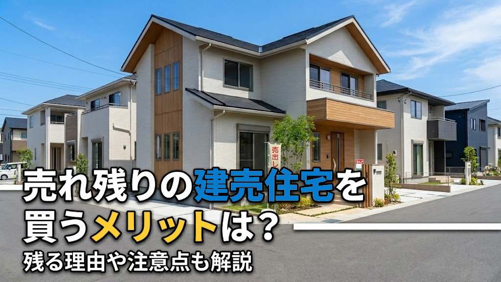 売れ残りの建売住宅を買うメリットは？残る理由や注意点も解説の画像