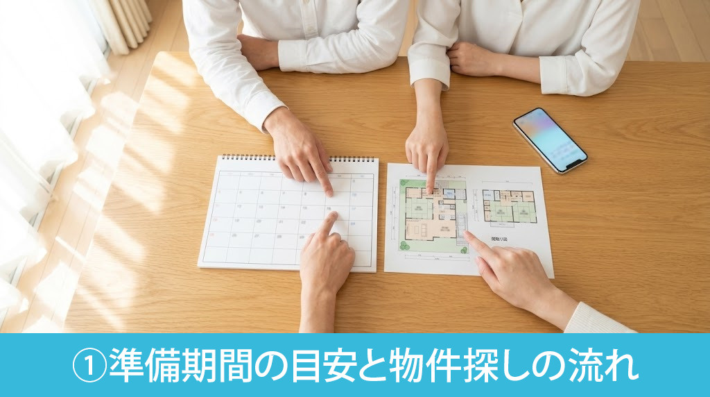 同棲の準備①準備期間の目安と物件探しの流れ