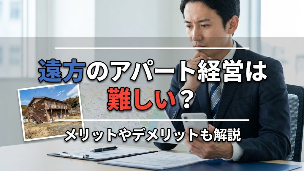 遠方のアパート経営は難しい？メリットやデメリットも解説の画像