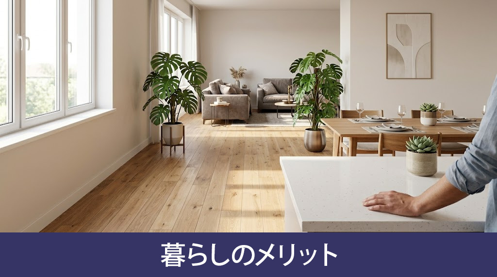 キッチンの位置をずらすことで得られる暮らしのメリット
