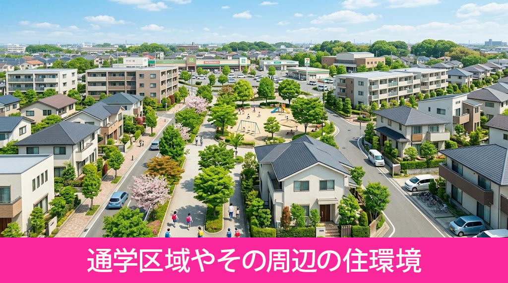 「相模原市立上溝小学校」の通学区域やその周辺の住環境