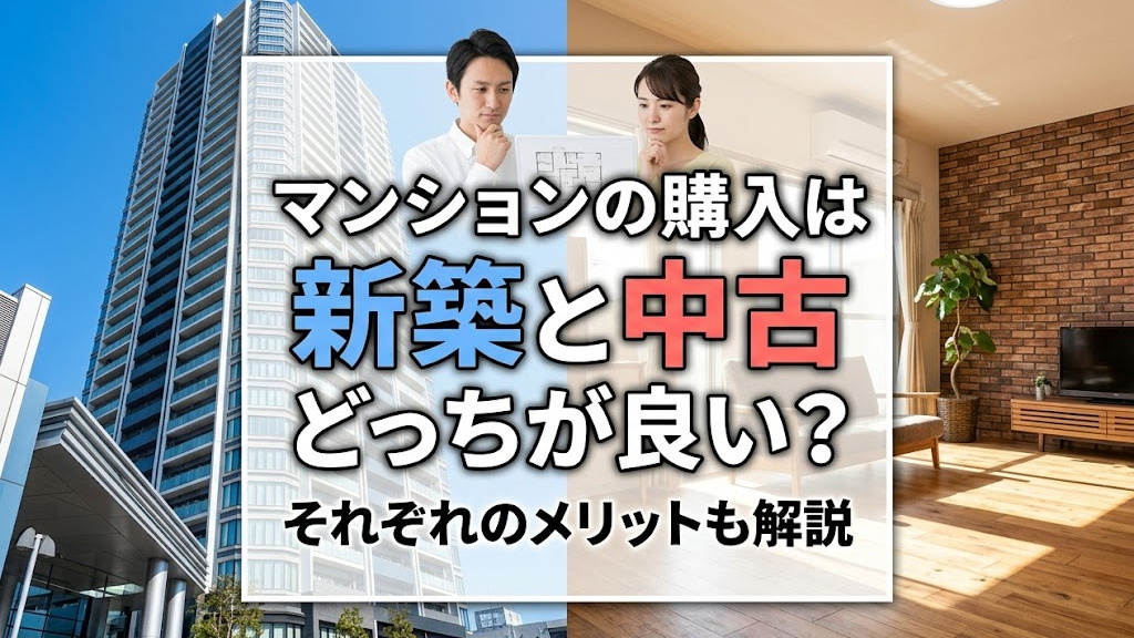 マンションの購入は新築と中古どっちが良い？それぞれのメリットも解説