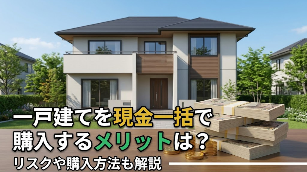 一戸建てを現金一括で購入するメリットは？リスクや購入方法も解説の画像