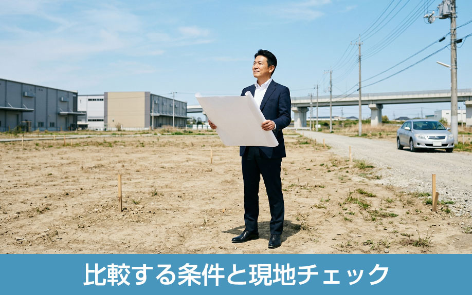 倉庫を建てる事業用地を比較する条件と現地チェック