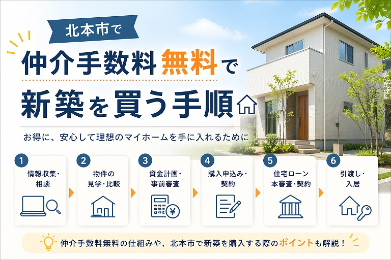 北本市で仲介手数料無料で新築を買う手順の画像
