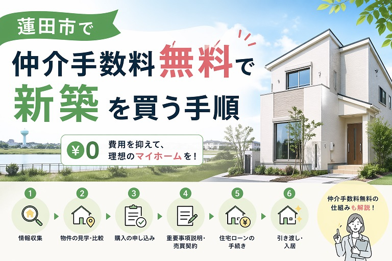 蓮田市で仲介手数料無料で新築を買う手順の画像