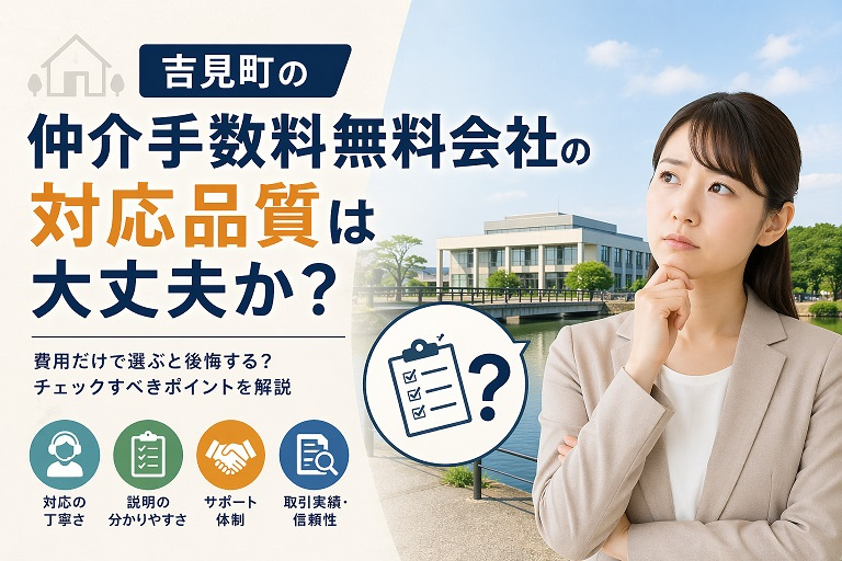 吉見町の仲介手数料無料会社の対応品質は大丈夫か？の画像