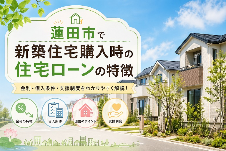 蓮田市で新築住宅購入時の住宅ローンの特徴の画像