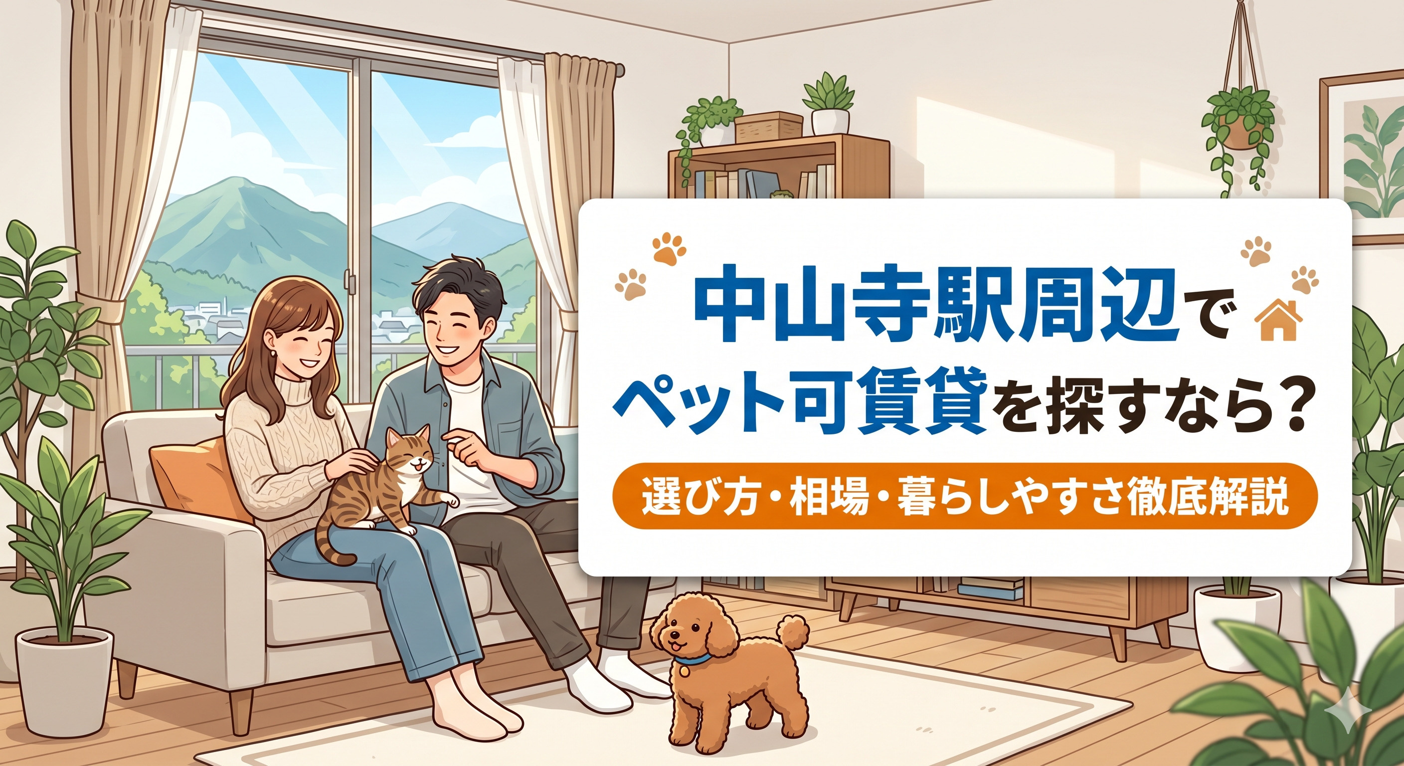 中山寺駅周辺でペット可賃貸を探すなら？プロが教える選び方・相場・暮らしやすさ徹底解説