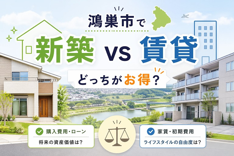 鴻巣市で新築 vs 賃貸 どっちがお得？の画像