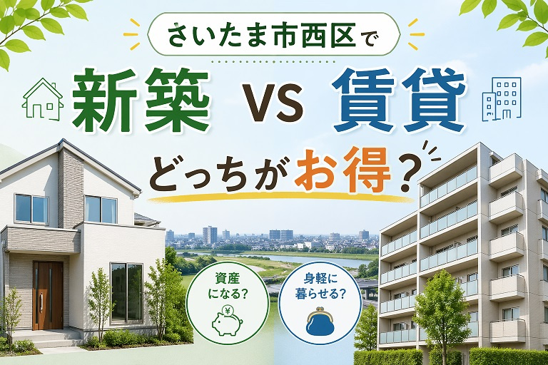さいたま市西区で新築 vs 賃貸 どっちがお得？の画像
