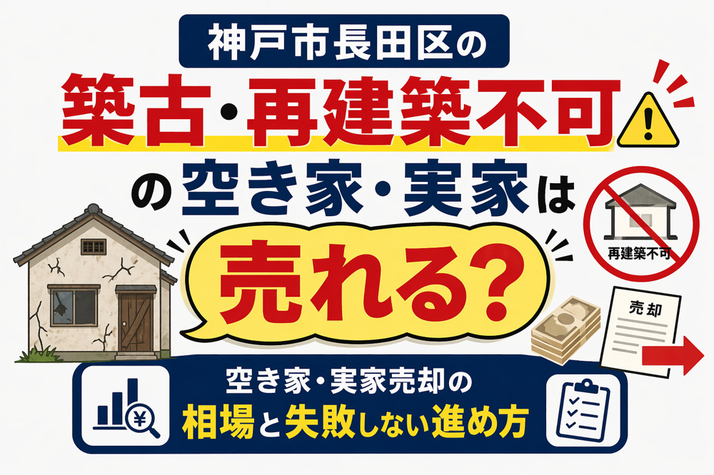 神戸市長田区の築古・再建築不可の空き家・実家は売れる？空き家・実家売却の相場と失敗しない進め方の画像