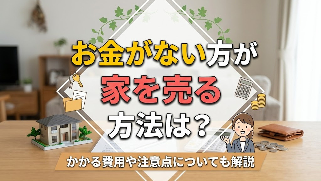 お金がない方が家を売る方法は？かかる費用や注意点についても解説の画像