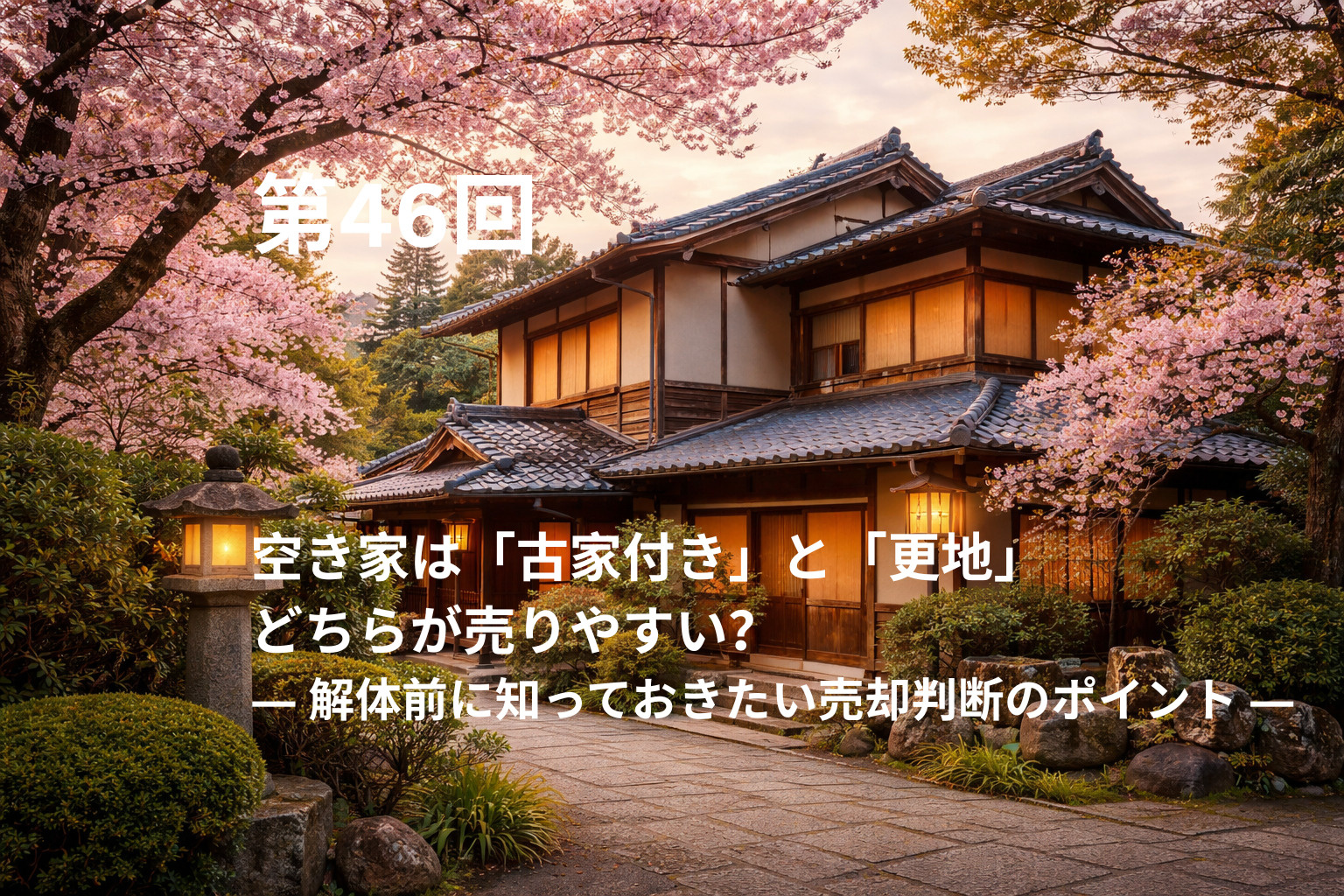 空き家は「古家付き」と「更地」どちらが売りやすい？ ― 解体前に知っておきたい売却判断のポイント ―の画像