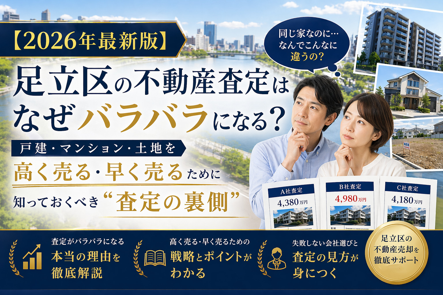 3-2【2026年最新版】足立区の不動産査定はなぜバラバラになる？  戸建・マンション・土地を高く売る・早く売るために知っておくべき“査定の裏側”の画像