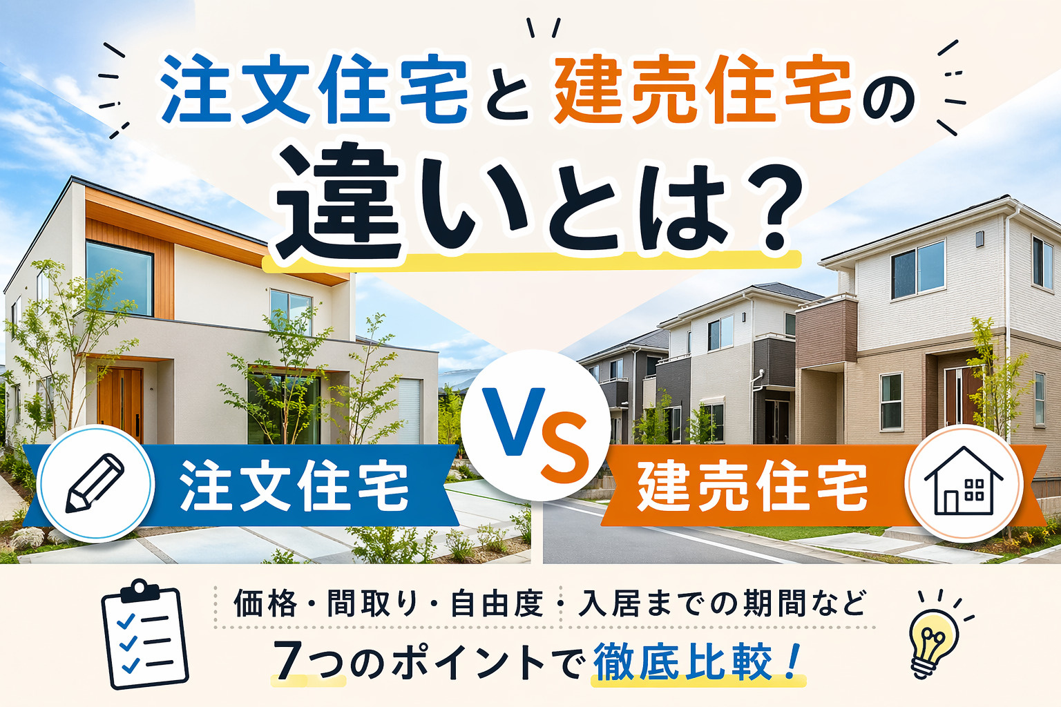 注文住宅と建売住宅の違いとはの画像