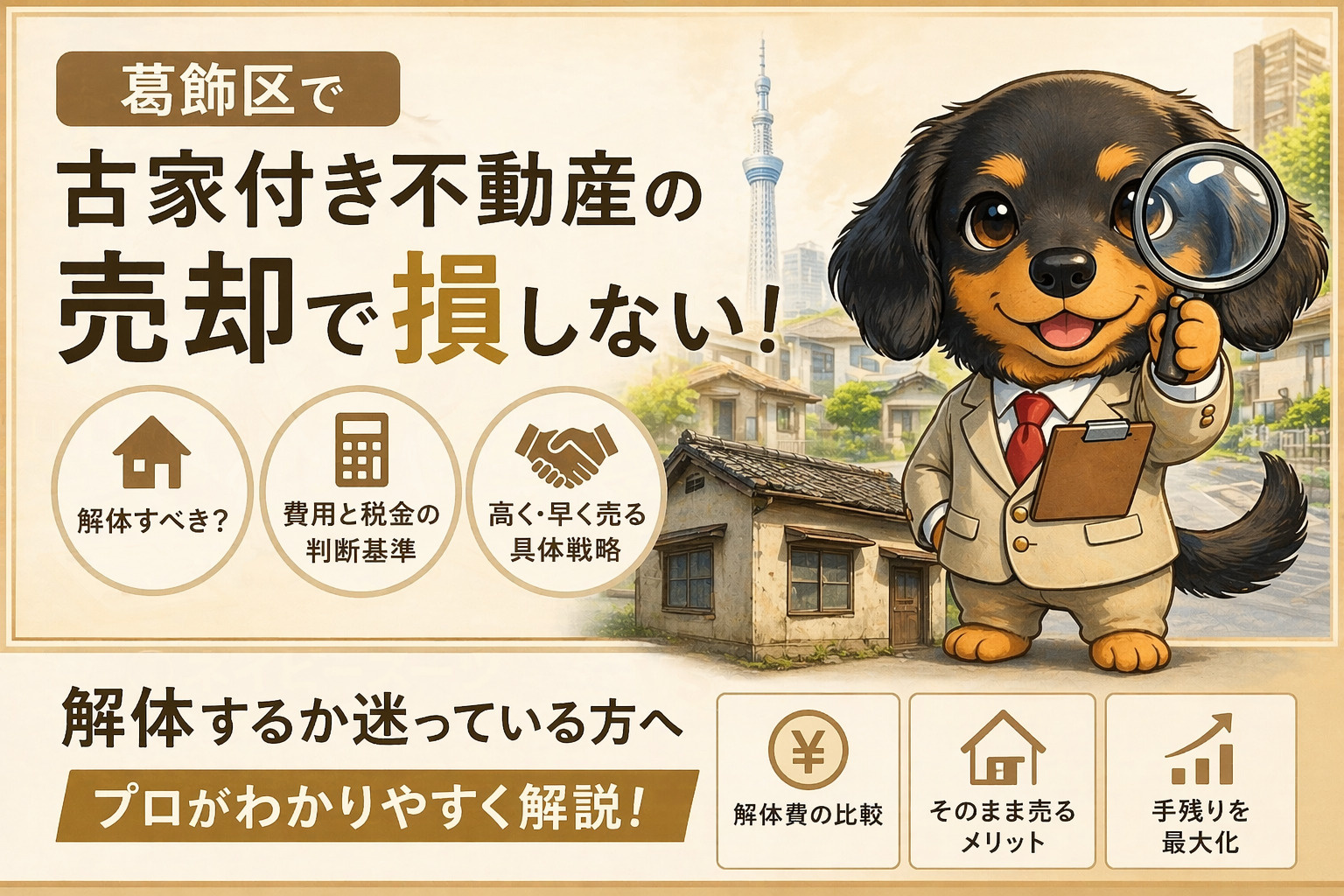 【葛飾区 古家付き不動産 売却】解体すべき？そのまま売るべき？損しない完全ガイド｜不動産のみらいの画像