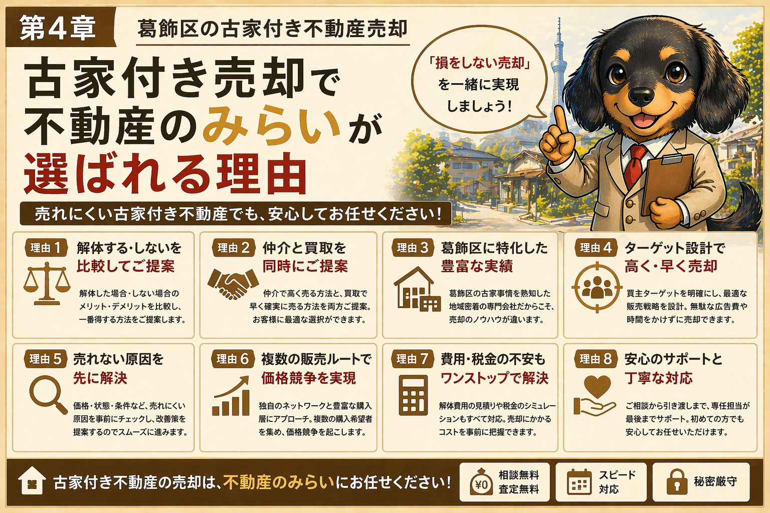 古家付き売却で不動産のみらいが選ばれる理由